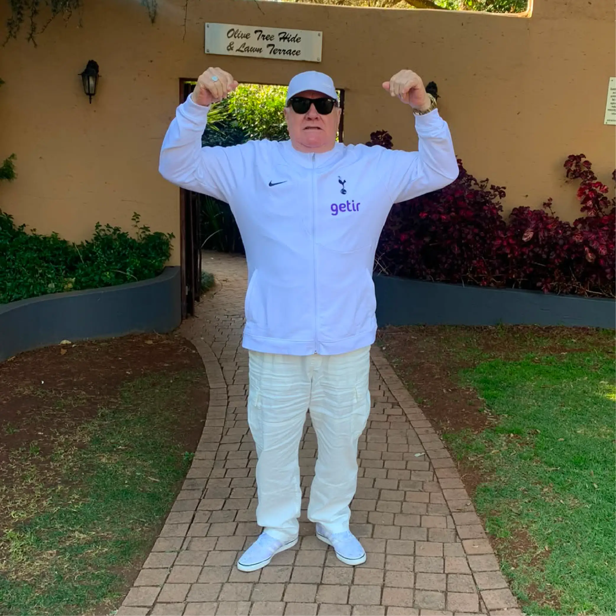 Bruce participating in a community running event. Bruce participating in a community running event.