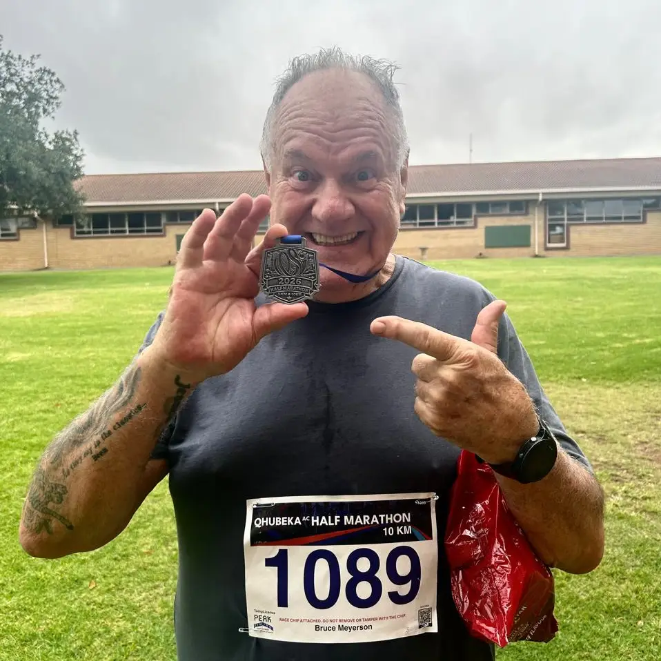 Bruce Meyerson participating in a 10 kilometre running event